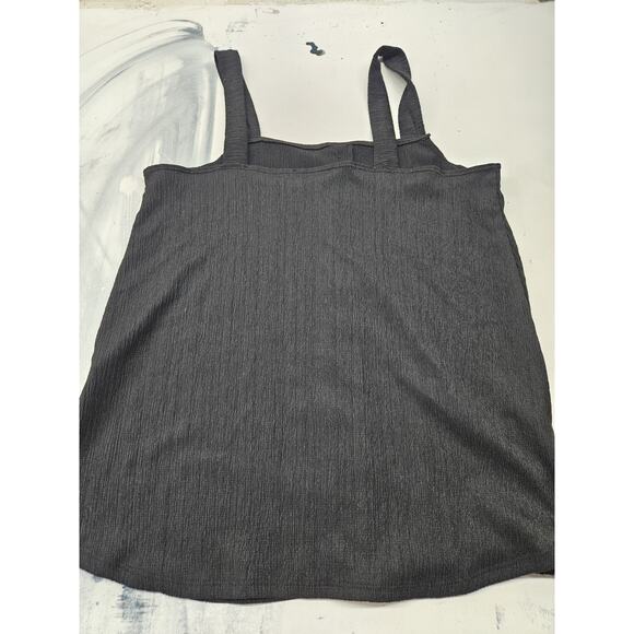 P.s. Kate Button Up Black Strap Blouse Size Medium - Picture 2 of 4